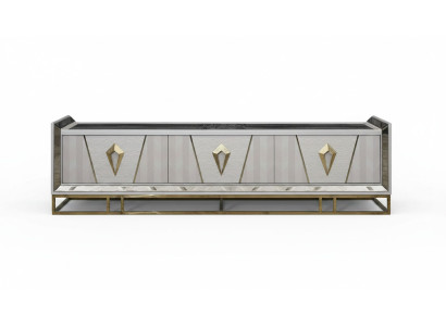 Sideboard RTV Lowboard TV Stand Hout Grijs Woonkamer Tafel Modern