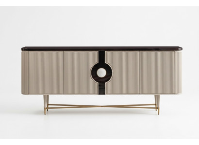 Sideboard Dressoir Kast Commode Houten Houten kast Beige Luxe Ontwerp
