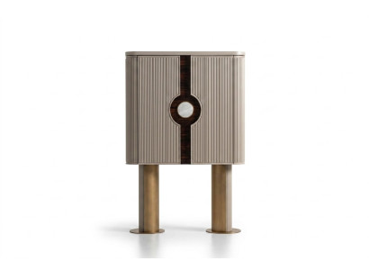 Barschank Drankkast Hout Beige Houten kast Ontwerp Flessenbar