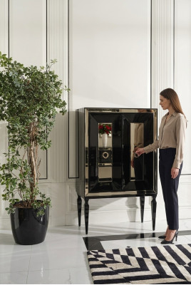 Ontwerp bargkast kast houten kast houten bar zwart drankjes