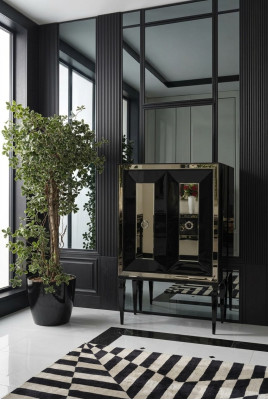 Ontwerp bargkast kast houten kast houten bar zwart drankjes