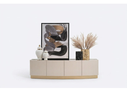 Sideboard Dressoir Kast Houten kast Hout Beige Woonkamer