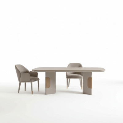 Eetgroep Eetkamer Set Eethoek Eettafel Stoelen Set 7-delig Beige