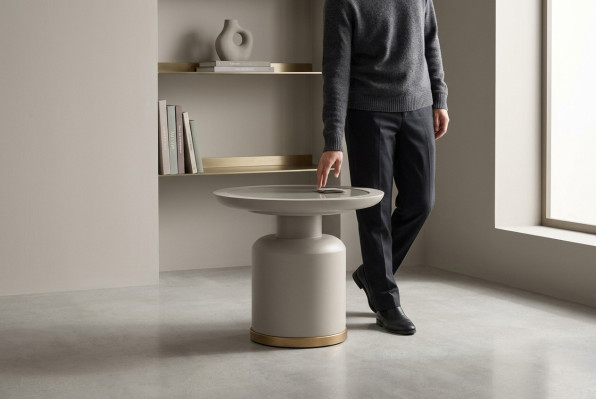 Bijzettafel Koffietafel Salontafel Beige Woonkamer Hout