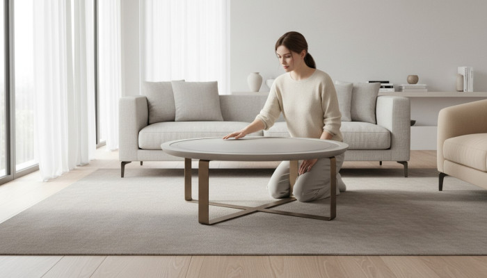 Salontafel Moderne bijzettafel Koffietafel Banktafel Beige Metaal