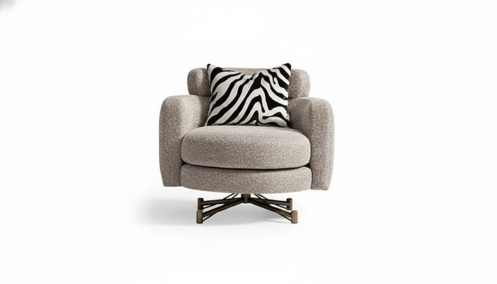 Fauteuil Oorfauteuil Cocktailsalons Clubsfauteuil Grijs Stof Bekleding Zitter