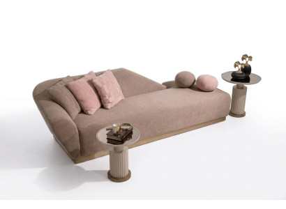 Chaiselongue Ontspanningsligstoel Ligstoel Bank Beige Modern Gestoffeerd Stof