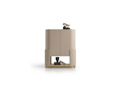 Bar kast Kast Houten kast Houten Bar Beige Drank Woonkamer