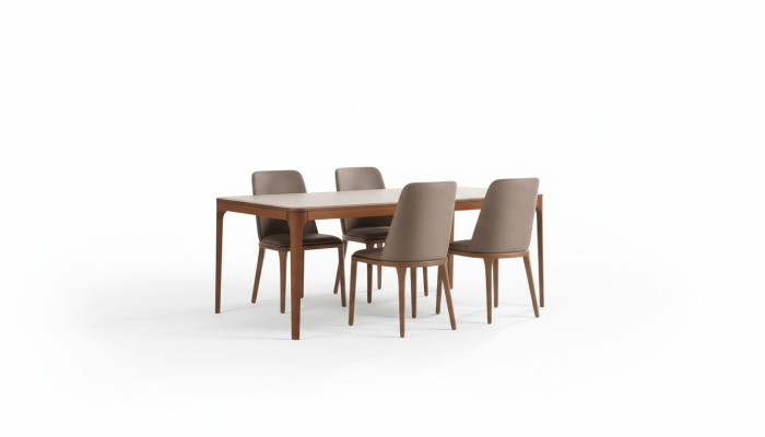 Eetkamerset Eettafel Hoekbank Eettafel Stoelen 7-delig Hout Bruin