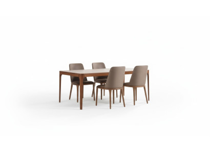 Eetkamerset Eettafel Hoekbank Eettafel Stoelen 7-delig Hout Bruin