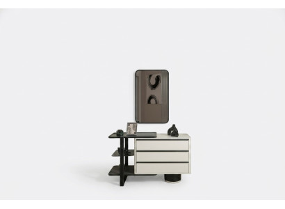 Kaptafel console tafel met spiegel make-uptafel modern hout wit
