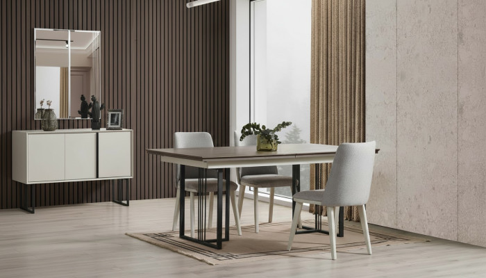 Essecke Eetgroep Wit Eetkamer Groep Eettafel Stoelen 7-delig Hout