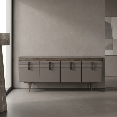Sideboard dressoir houten kast commode kast hout grijs woonkamer