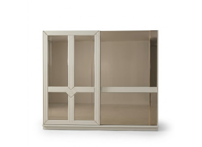 Kledingkast Houten kast Slaapkamerkast Kast Spiegel Wit