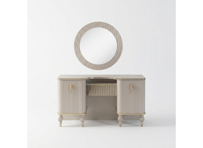 Beige make-uptafel ontwerper kaptafel kaptafel cosmetische tafel console spiegel