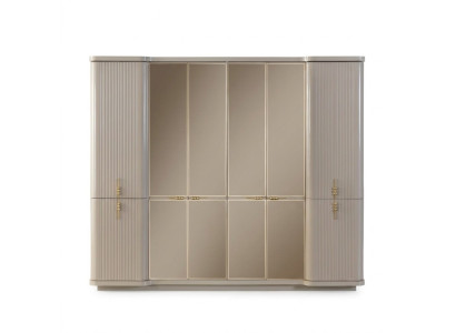 Beige kledingkast Kapstok Slaapkamer Houten kast Meubels