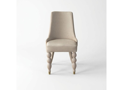 Moderne eetkamerstoelen Designer keukenstoelen x6 Beige gestoffeerde stoelen