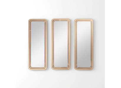 Gouden moderne spiegelset wandspiegel kaptafel spiegels 3-delig
