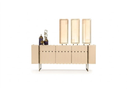 Modern beige dressoir Luxe dressoir Exclusieve x3 spiegels 4-delig