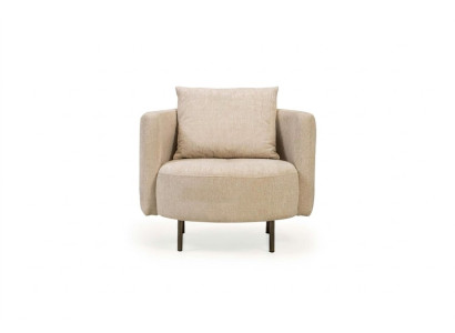 Stoel van stof Cocktailsessel Eenzitter Beige Designer Stoel Nieuw