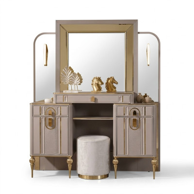 Garnituur Kaptafel Friseertafel Schminkconsole Consolentafel Beige