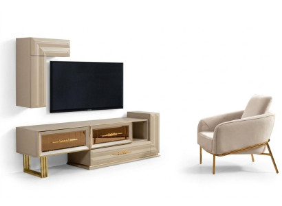 Woonkamer TV laagbord dressoir TV standaard wandkast Beige Modern