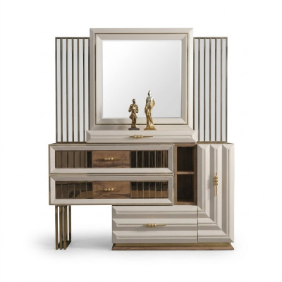 Kaptafel Kaptafel make-up console console tafel Beige meisje