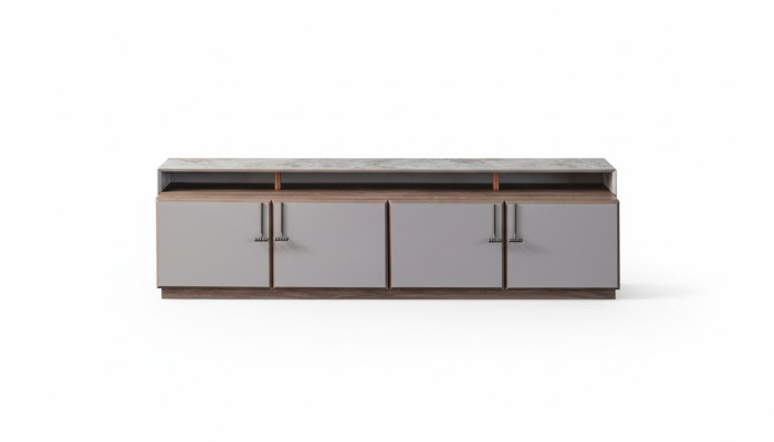 Sideboard TV-standaard RTV Lowboard Grijs Woonkamer Houten Tafel Kast