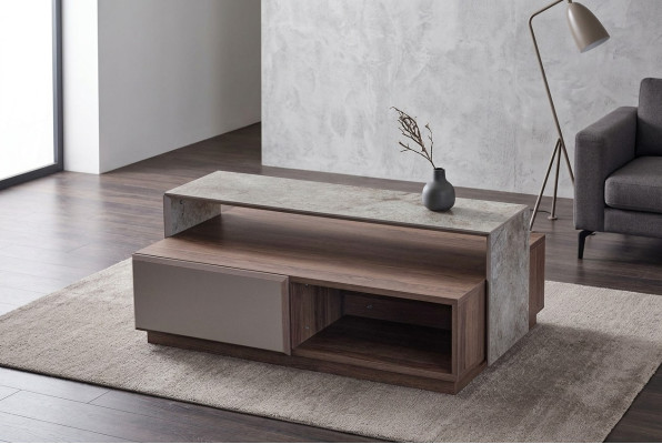 Salontafel Koffietafel Bijzettafel Tafel Woonkamer Grijs