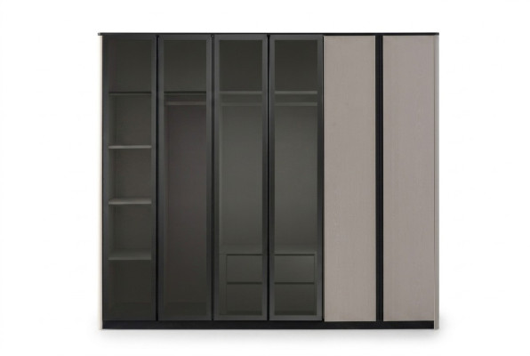Houten kast Kast Kledingkast Garderobekast Modern Grijs
