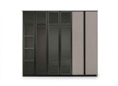 Houten kast Kast Kledingkast Garderobekast Modern Grijs
