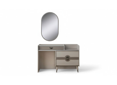 Toiletafel Kaptafel Make-upconsoletafel Spiegel Console grijs