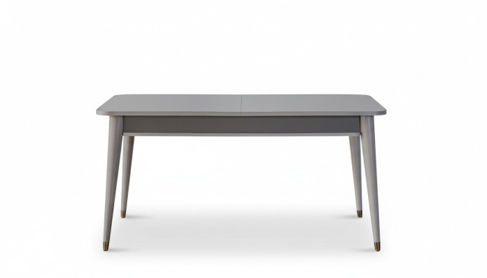 Grijze eettafel Ontwerp eetkamermeubilair Uitschuifbare houten tafel Nieuw