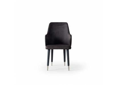 Grijze eetkamerstoelenset Designer gestoffeerde stoelen 6-delig Textielstoelen