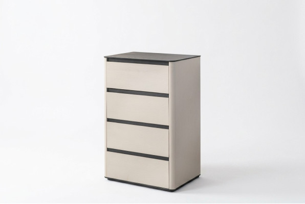 Beige houten dressoir 4-deurs houten kast Slaapkamer Luxe inbouwkast