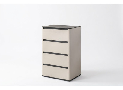Beige houten dressoir 4-deurs houten kast Slaapkamer Luxe inbouwkast