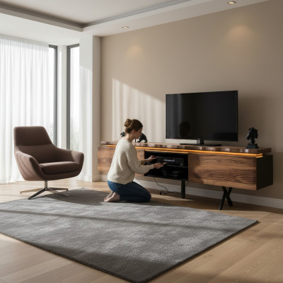 Robuuste houten dressoir Luxe lowboard Woonkamer TV-standaard Nieuw