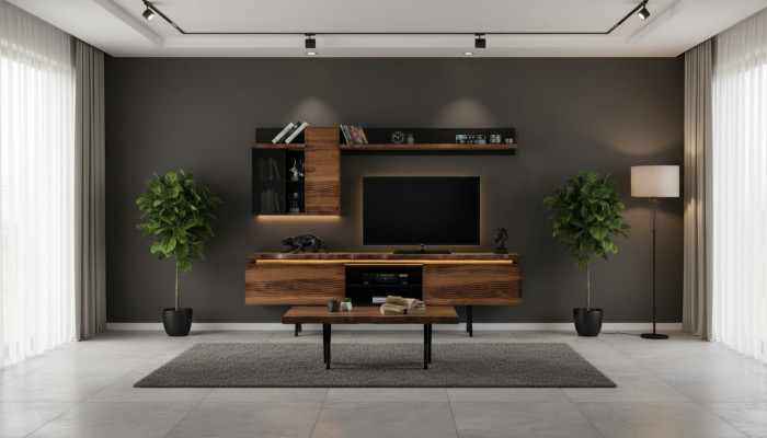 Luxe woonkamer wandmeubel wandkast tv-standaard salontafel 3-delig