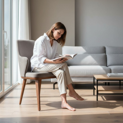 Volledige eetkamerstoelenset Keukenstoelen Stoffen stoelen 6-delig