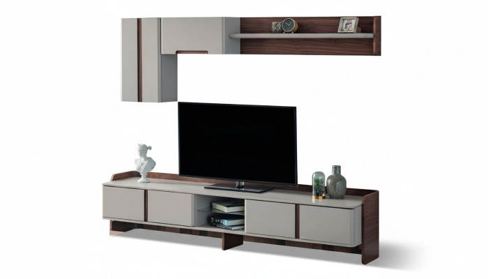 Witte woonkamer wand Luxe meubels RTV lage tv-kasten planken dressoir