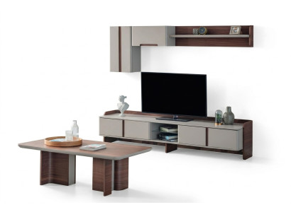 Stijlvolle woonkamer wandset Designer tv-standaard houten salontafel