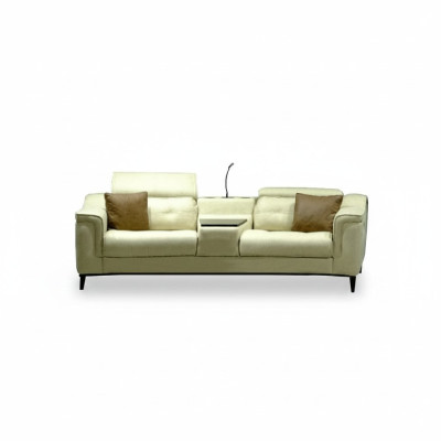 Beige tweezits designbank 2-zits woonkamer luxe zitmeubels.
