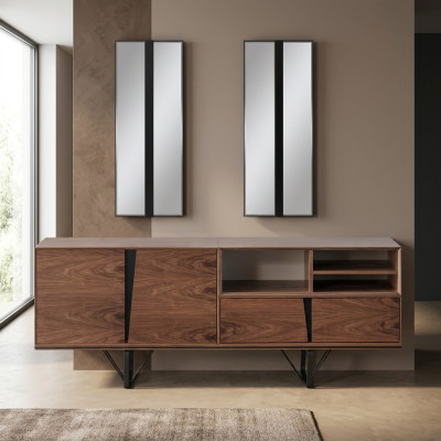 Buffet dressoir kast commode houten kast bruin hout eetkamer