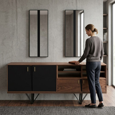 Houten kast dressoir dressoir kast dressoir bruin houten eetkamer