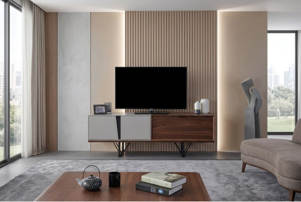 Woonkamer dressoir tv-standaard RTV laag dressoir bruine houten tafel meubels