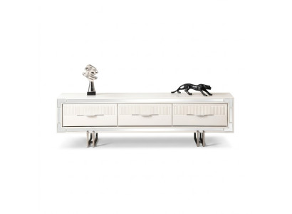 Sideboard TV-stand Wandpaneel Wit RTV Lowboard Moderne woonwand.