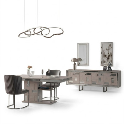 Complete eetkamer eettafel Wit 2-delig dressoir Eettafel hout