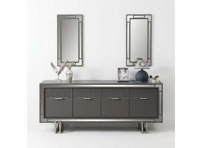 Houten kast Dressoir Sideboard Grijs Kast Commode Hout Eetkamer