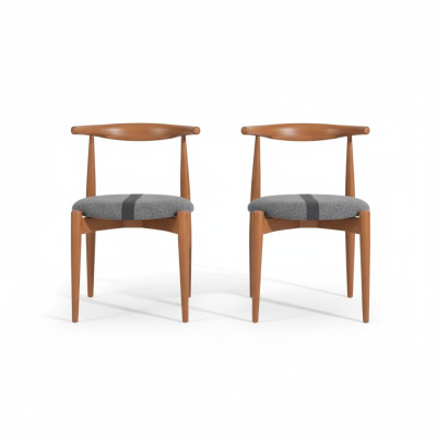 Groep keukenstoelen eetkamerstoelen houten stoelen set van 2 stoelen bruin