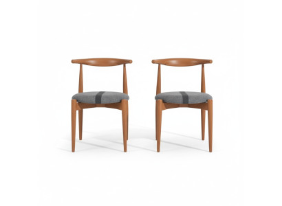 Groep keukenstoelen eetkamerstoelen houten stoelen set van 2 stoelen bruin
